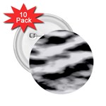 Black Waves Abstract Series No 2 2.25  Buttons (10 pack)  Front