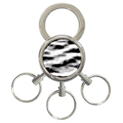 Black Waves Abstract Series No 2 3-ring Key Chain by DimitriosArt