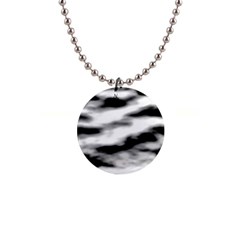 Black Waves Abstract Series No 2 1  Button Necklace by DimitriosArt