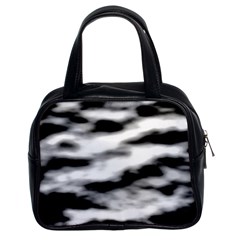 Black Waves Abstract Series No 2 Classic Handbag (two Sides) by DimitriosArt