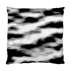 Black Waves Abstract Series No 2 Standard Cushion Case (one Side) by DimitriosArt