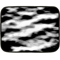 Black Waves Abstract Series No 2 Fleece Blanket (mini) by DimitriosArt