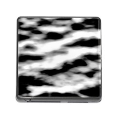 Black Waves Abstract Series No 2 Memory Card Reader (square 5 Slot) by DimitriosArt