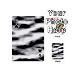 Black Waves Abstract Series No 2 Playing Cards 54 Designs (Mini) Front - Spade6