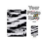 Black Waves Abstract Series No 2 Playing Cards 54 Designs (Mini) Front - Spade7