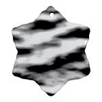 Black Waves Abstract Series No 2 Snowflake Ornament (Two Sides) Back