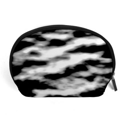 Black Waves Abstract Series No 2 Accessory Pouch (large) by DimitriosArt