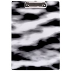 Black Waves Abstract Series No 2 A4 Clipboard