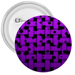 Weaved Bubbles At Strings, Purple, Violet Color 3  Buttons by Casemiro