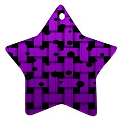 Weaved Bubbles At Strings, Purple, Violet Color Ornament (star) by Casemiro