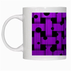 Weaved Bubbles At Strings, Purple, Violet Color White Mugs by Casemiro