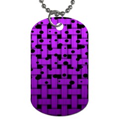 Weaved Bubbles At Strings, Purple, Violet Color Dog Tag (two Sides)