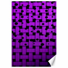 Weaved Bubbles At Strings, Purple, Violet Color Canvas 12  X 18  by Casemiro