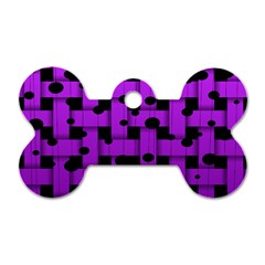 Weaved Bubbles At Strings, Purple, Violet Color Dog Tag Bone (two Sides) by Casemiro