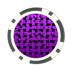 Weaved Bubbles At Strings, Purple, Violet Color Poker Chip Card Guard by Casemiro