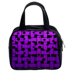 Weaved Bubbles At Strings, Purple, Violet Color Classic Handbag (two Sides) by Casemiro