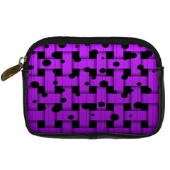 Weaved Bubbles At Strings, Purple, Violet Color Digital Camera Leather Case by Casemiro