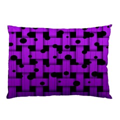 Weaved Bubbles At Strings, Purple, Violet Color Pillow Case (two Sides) by Casemiro