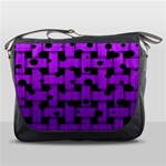 Weaved bubbles at Strings, purple, violet color Messenger Bag Front