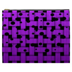 Weaved Bubbles At Strings, Purple, Violet Color Cosmetic Bag (xxxl) by Casemiro