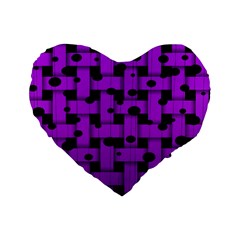 Weaved Bubbles At Strings, Purple, Violet Color Standard 16  Premium Heart Shape Cushions by Casemiro