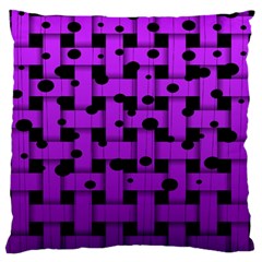 Weaved Bubbles At Strings, Purple, Violet Color Standard Flano Cushion Case (one Side) by Casemiro