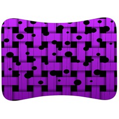 Weaved Bubbles At Strings, Purple, Violet Color Velour Seat Head Rest Cushion by Casemiro