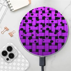 Weaved Bubbles At Strings, Purple, Violet Color Wireless Charger