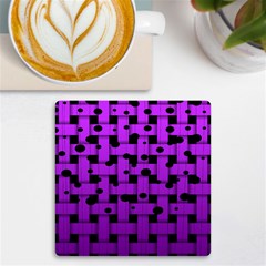 Weaved Bubbles At Strings, Purple, Violet Color Uv Print Square Tile Coaster 