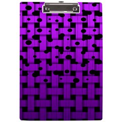 Weaved Bubbles At Strings, Purple, Violet Color A4 Clipboard by Casemiro