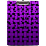 Weaved bubbles at Strings, purple, violet color A4 Clipboard Front