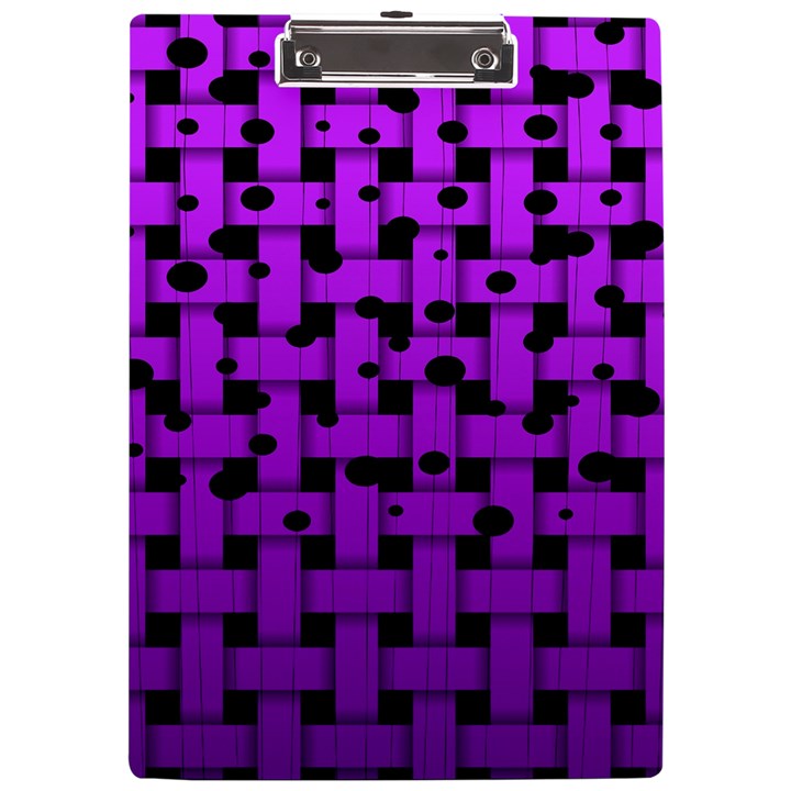 Weaved bubbles at Strings, purple, violet color A4 Clipboard