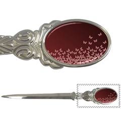 Red Gradient Butterflies Pattern, Nature Theme Letter Opener by Casemiro