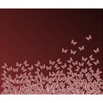 Red Gradient Butterflies pattern, nature theme Deluxe Canvas 14  x 11  (Stretched) 14  x 11  x 1.5  Stretched Canvas