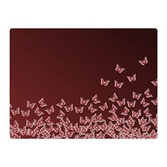 Red Gradient Butterflies Pattern, Nature Theme Double Sided Flano Blanket (mini)  by Casemiro