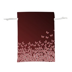 Red Gradient Butterflies Pattern, Nature Theme Lightweight Drawstring Pouch (m) by Casemiro