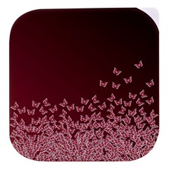 Red Gradient Butterflies Pattern, Nature Theme Stacked Food Storage Container by Casemiro