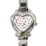 New Year Elements Heart Italian Charm Watch Front