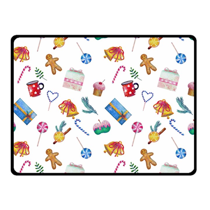 New Year Elements Double Sided Fleece Blanket (Small) 