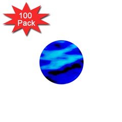 Blue Waves Abstract Series No13 1  Mini Magnets (100 Pack)  by DimitriosArt