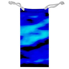 Blue Waves Abstract Series No13 Jewelry Bag by DimitriosArt