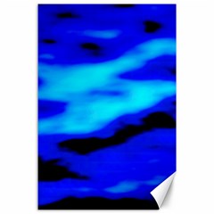 Blue Waves Abstract Series No13 Canvas 24  X 36  by DimitriosArt