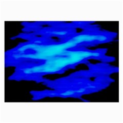 Blue Waves Abstract Series No13 Large Glasses Cloth by DimitriosArt