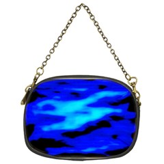 Blue Waves Abstract Series No13 Chain Purse (one Side) by DimitriosArt