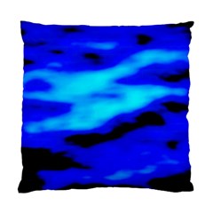 Blue Waves Abstract Series No13 Standard Cushion Case (two Sides) by DimitriosArt