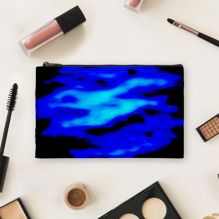 Blue Waves Abstract Series No13 Cosmetic Bag (Medium)