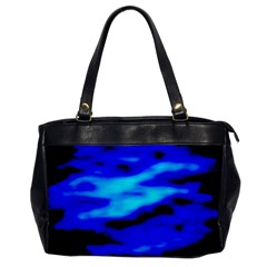 Blue Waves Abstract Series No13 Oversize Office Handbag by DimitriosArt