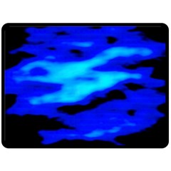 Blue Waves Abstract Series No13 Fleece Blanket (large)  by DimitriosArt