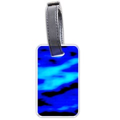 Blue Waves Abstract Series No13 Luggage Tag (one Side) by DimitriosArt