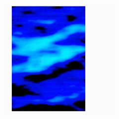 Blue Waves Abstract Series No13 Large Garden Flag (two Sides) by DimitriosArt